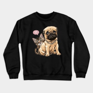 Pug Cat Crewneck Sweatshirt